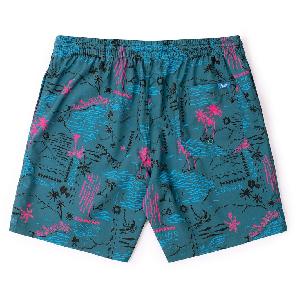 RSVLTS Soleil Beach (Night) Hybrid Shorts in Blue — front view
