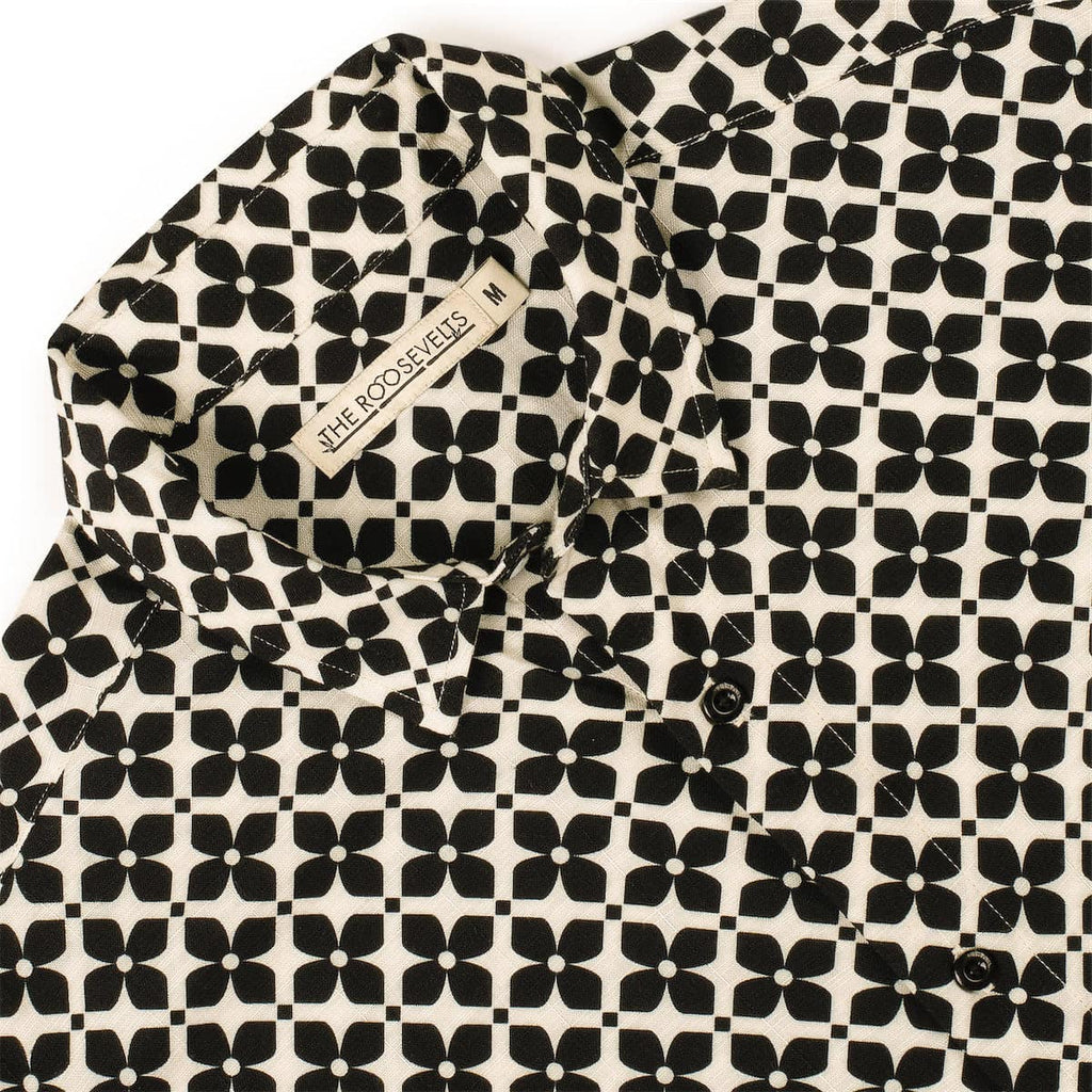 RSVLTS Monte Carlo Bamboo Short Sleeve Shirt in Black — detail 10