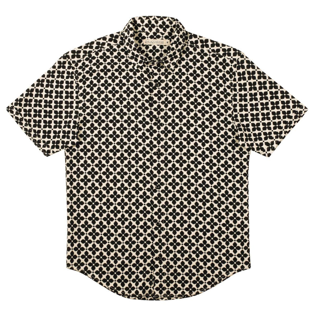 RSVLTS Monte Carlo Bamboo Short Sleeve Shirt in Black — detail 9