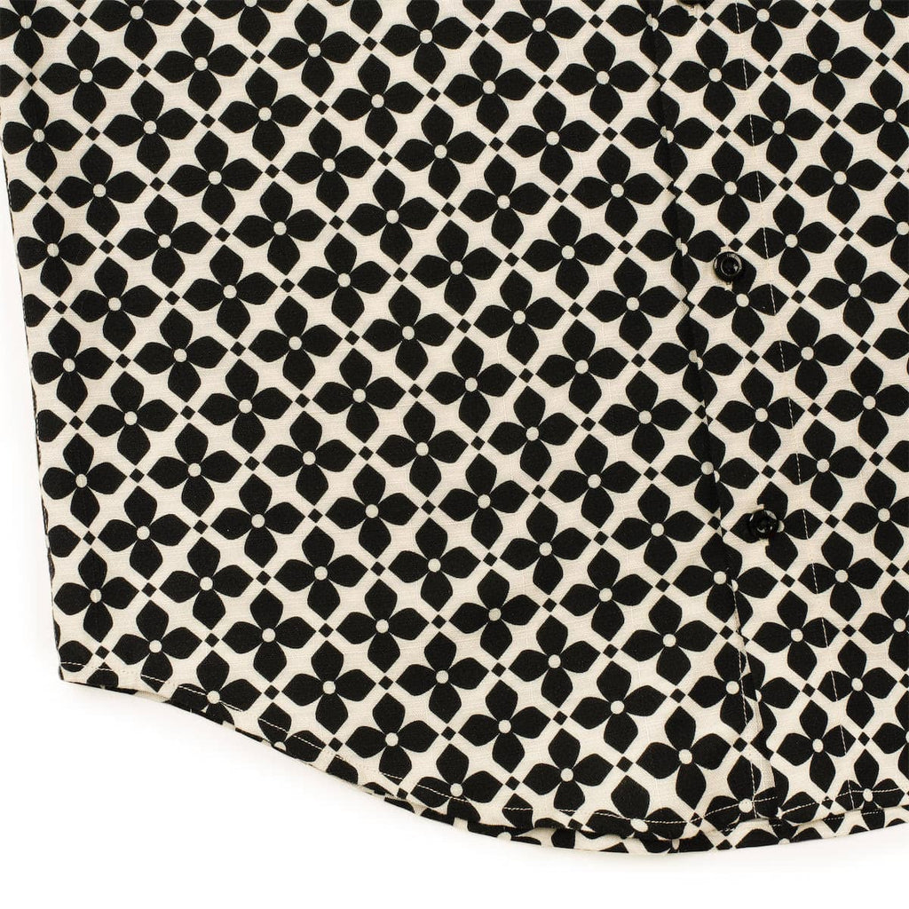 RSVLTS Monte Carlo Bamboo Short Sleeve Shirt in Black — detail 11