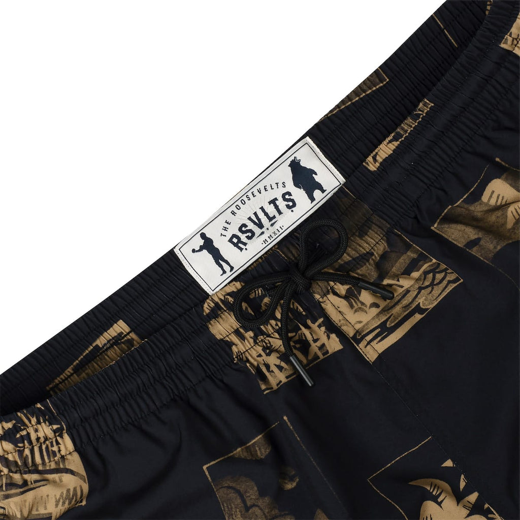 RSVLTS Golden Hour Hybrid Shorts in Black — detail 5