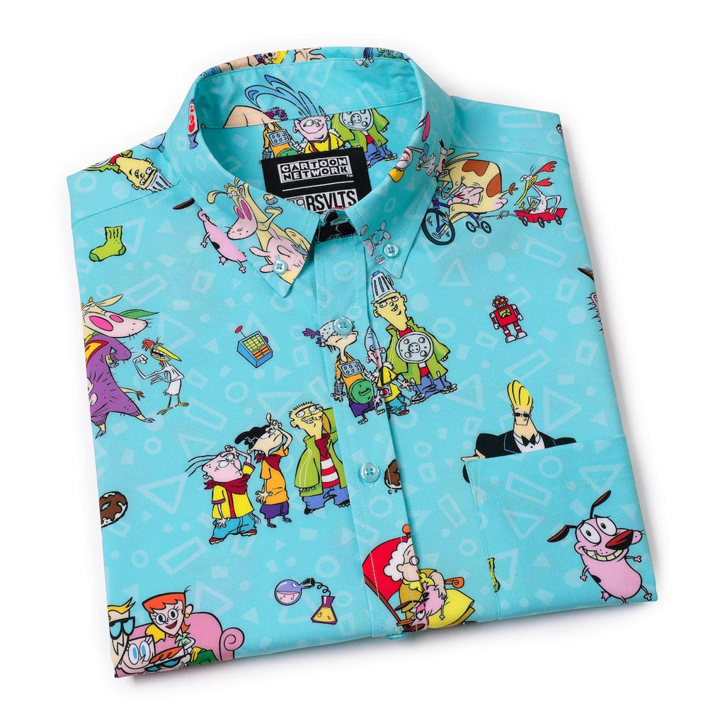 RSVLTS Friday Lineup KUNUFLEX Short Sleeve Shirt in Blue — detail 10