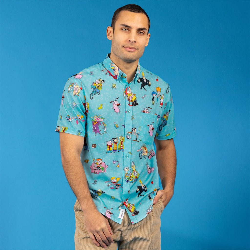 RSVLTS Friday Lineup KUNUFLEX Short Sleeve Shirt in Blue — detail 4