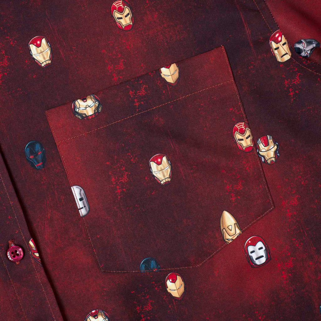RSVLTS Lil Starks KUNUFLEX Short Sleeve Shirt in Red — detail 5