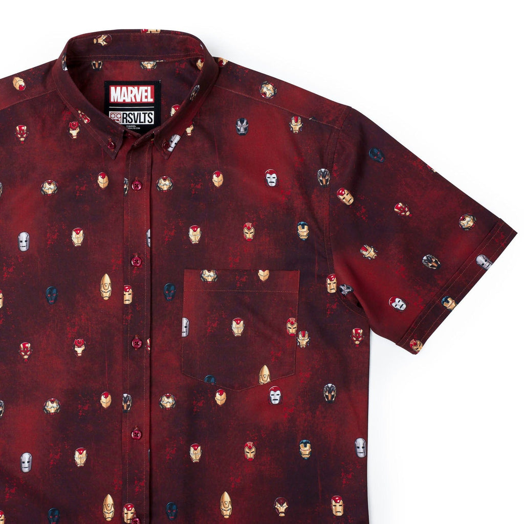 RSVLTS Lil Starks KUNUFLEX Short Sleeve Shirt in Red — front view