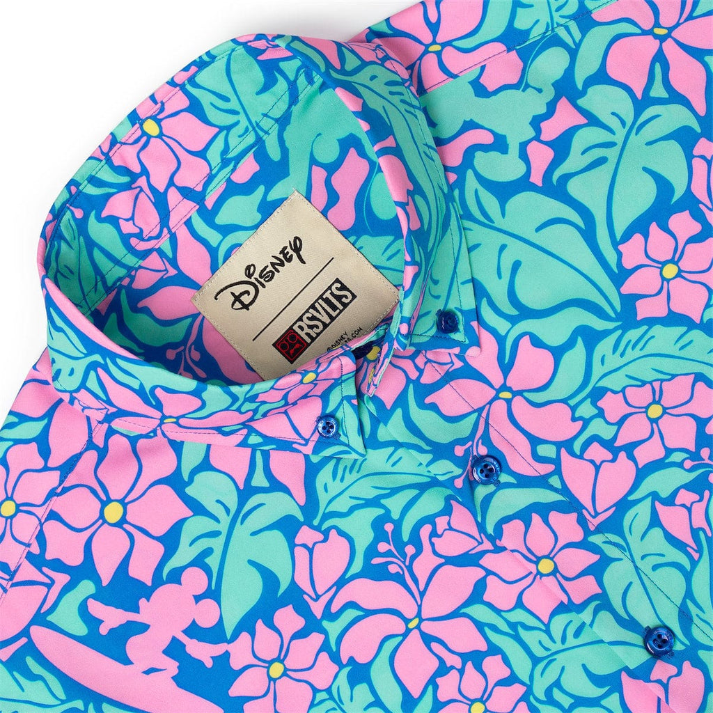 RSVLTS Mickey's Tropical Adventure KUNUFLEX Short Sleeve Shirt in Blue — detail 7