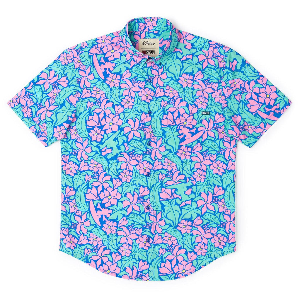 RSVLTS Mickey's Tropical Adventure KUNUFLEX Short Sleeve Shirt in Blue — detail 6