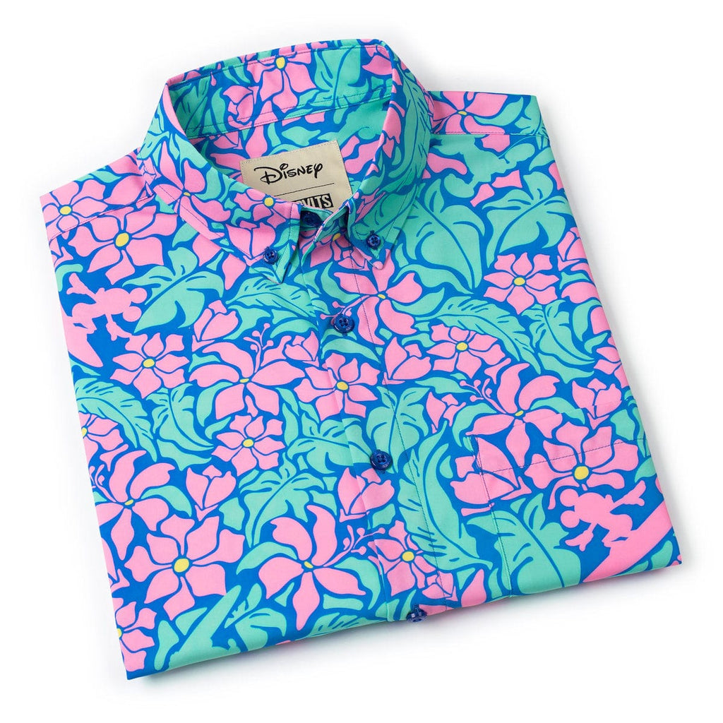 RSVLTS Mickey's Tropical Adventure KUNUFLEX Short Sleeve Shirt in Blue — detail 9