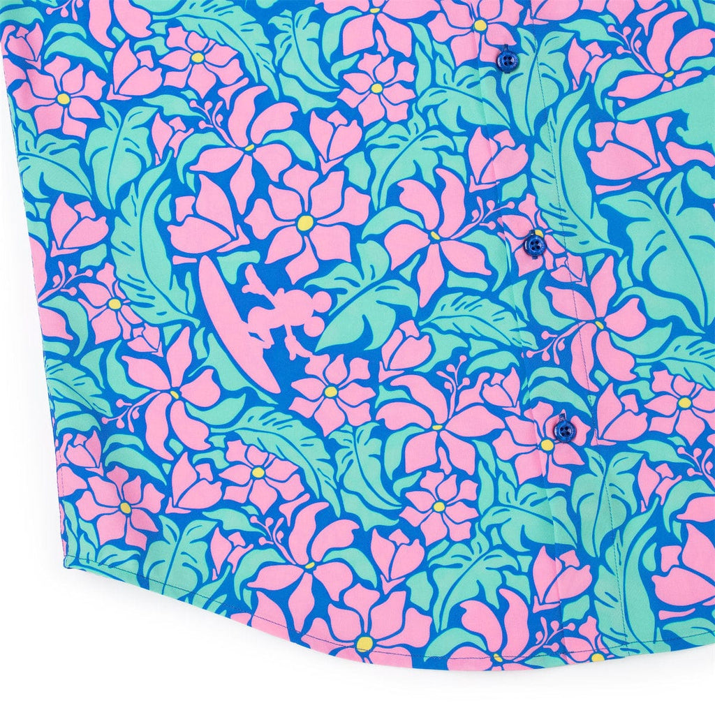 RSVLTS Mickey's Tropical Adventure KUNUFLEX Short Sleeve Shirt in Blue — detail 8