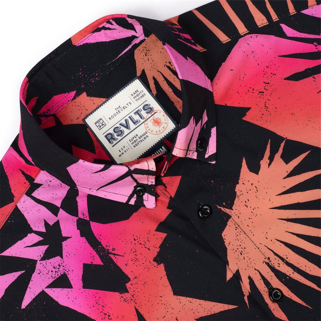 RSVLTS Cut It Out KUNUFLEX Short Sleeve Shirt in Black — detail 10