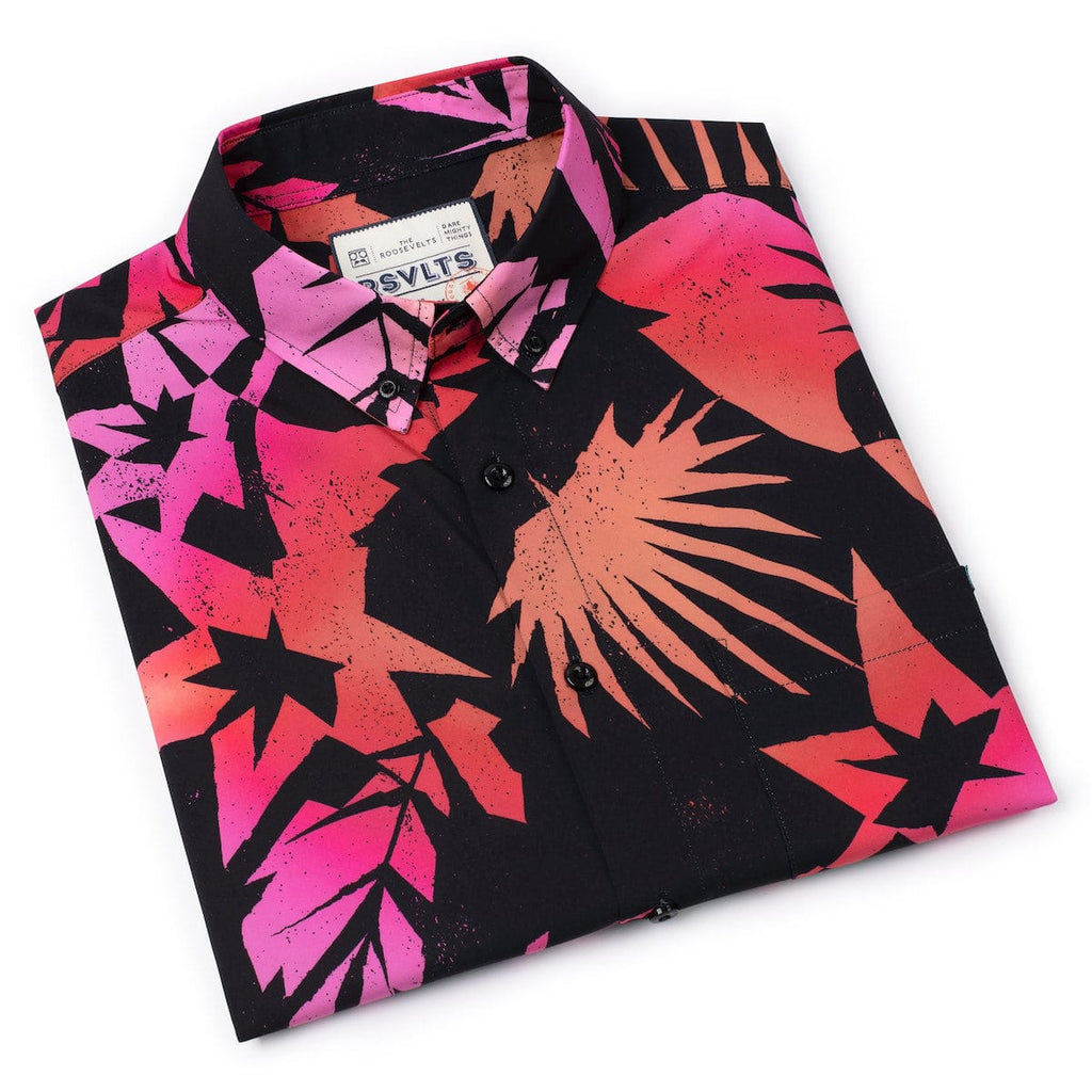 RSVLTS Cut It Out KUNUFLEX Short Sleeve Shirt in Black — detail 12