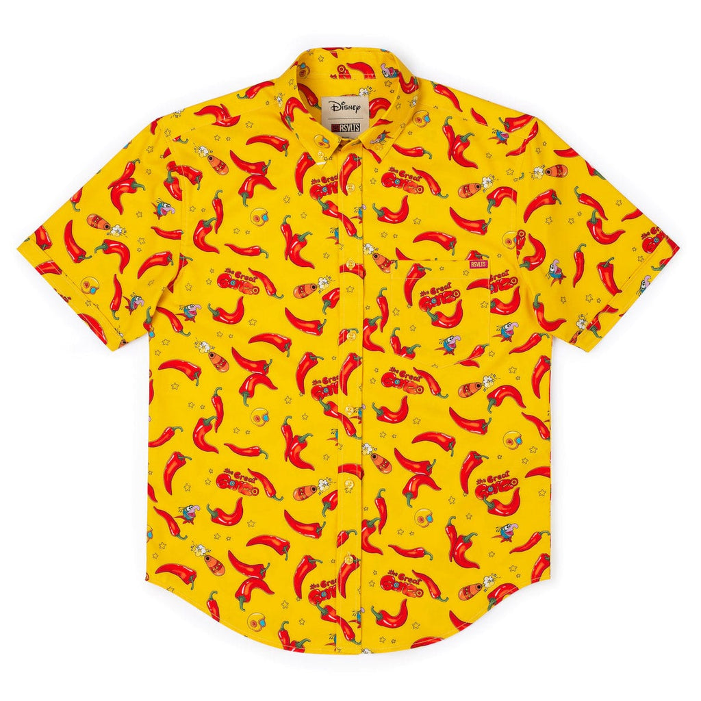 RSVLTS The Great Gonzo KUNUFLEX Short Sleeve Shirt in Red — detail 8
