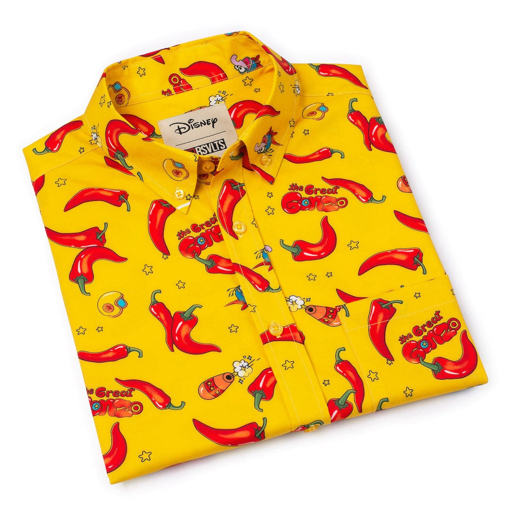 RSVLTS The Great Gonzo KUNUFLEX Short Sleeve Shirt in Red — detail 10