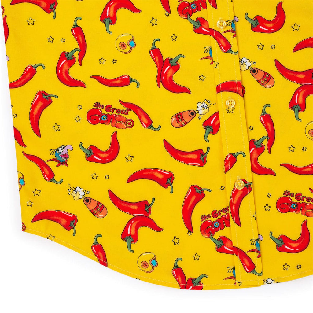 RSVLTS The Great Gonzo KUNUFLEX Short Sleeve Shirt in Red — detail 9
