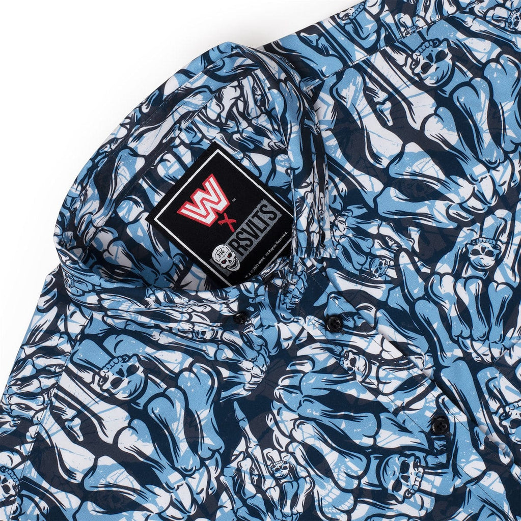 RSVLTS Stone Cold Salute KUNUFLEX Short Sleeve Shirt in Black — detail 8