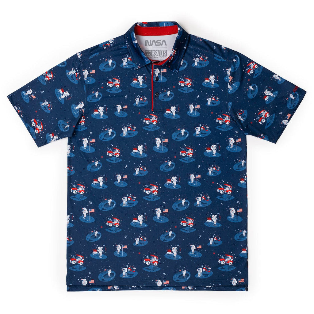 RSVLTS One Small Putt For Man All-Day Polo in Blue — detail 2