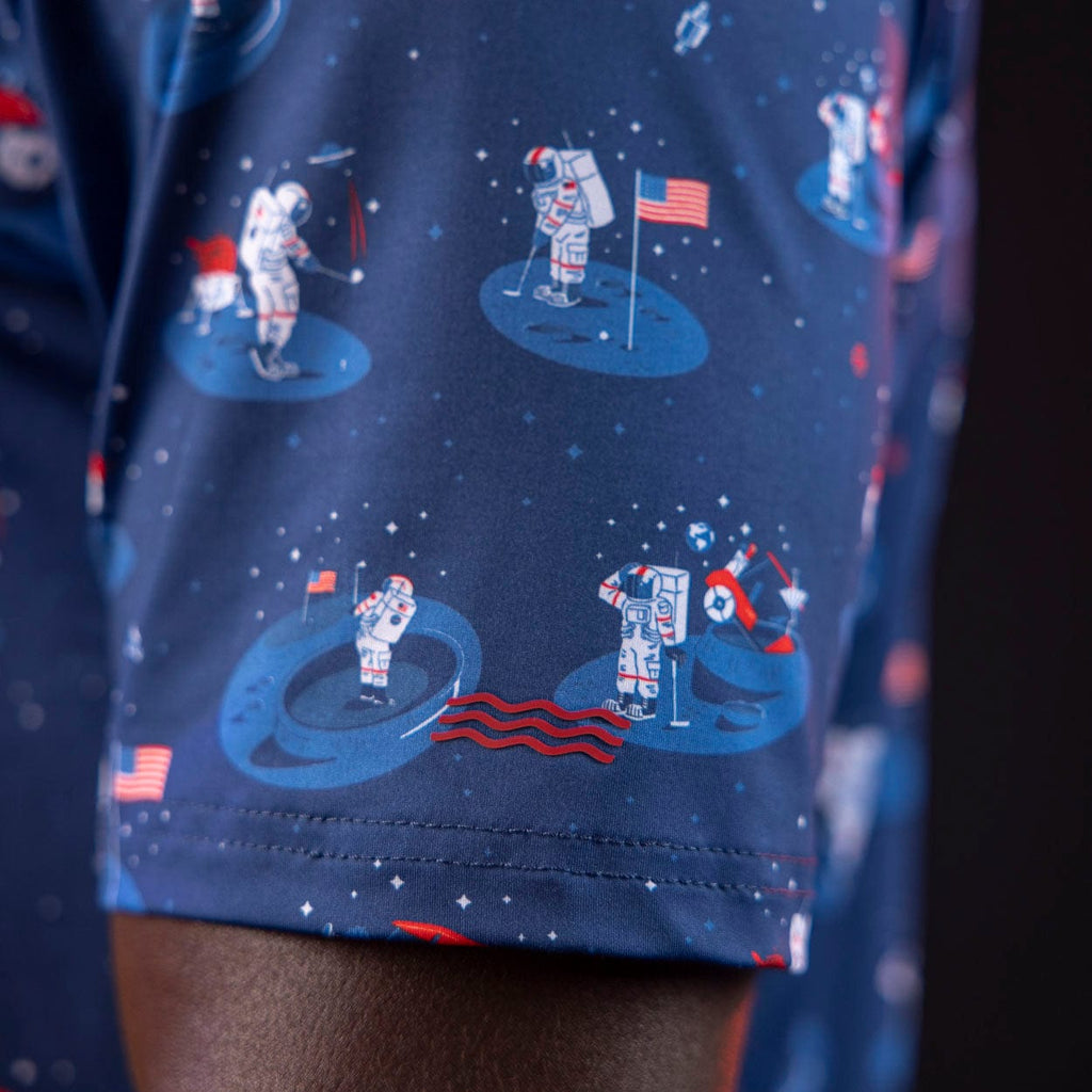RSVLTS One Small Putt For Man All-Day Polo in Blue — detail 6