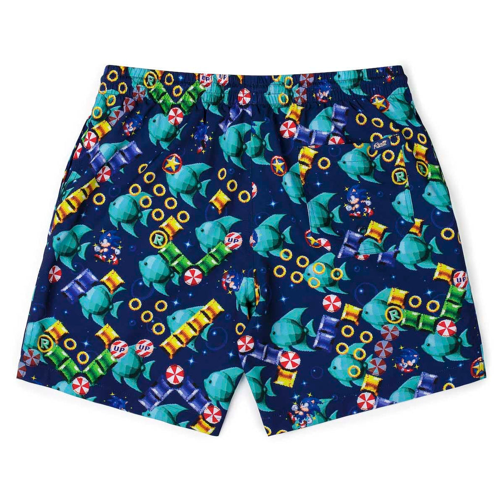 RSVLTS Spinning Maze Mayhem Hybrid Shorts in Blue — detail 5