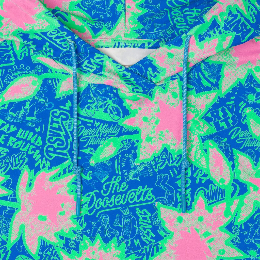 RSVLTS Camp Kunu Floral (Light Blue) Performance Hoodie — detail 4