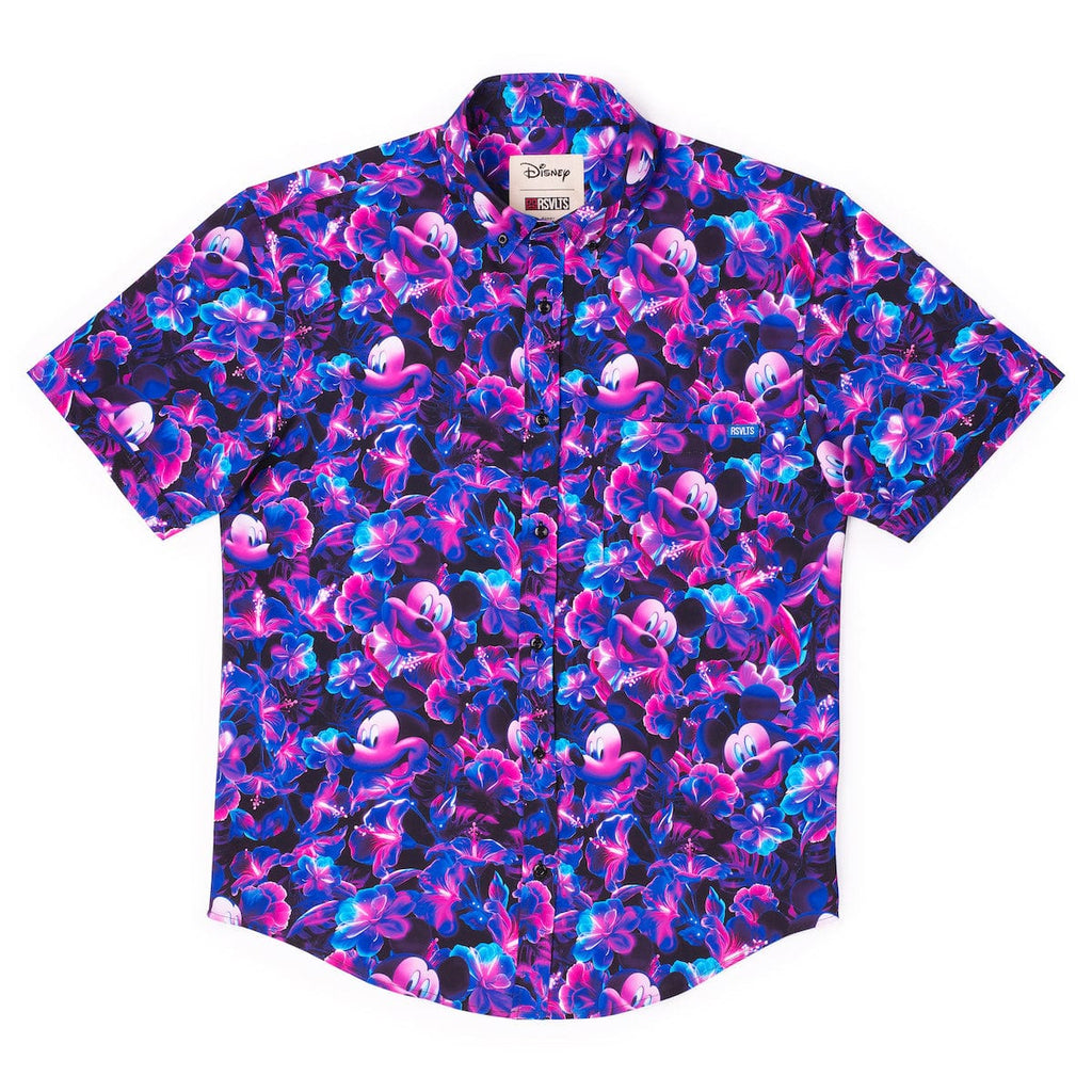 RSVLTS Neon Petal Pal KUNUFLEX Short Sleeve Shirt in Purple — detail 5