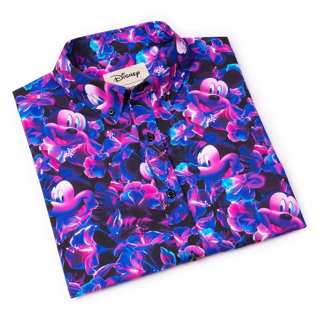 RSVLTS Neon Petal Pal KUNUFLEX Short Sleeve Shirt in Purple — detail 8