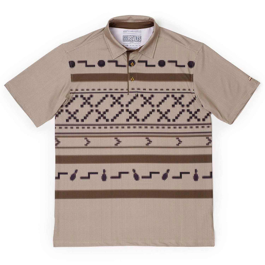 RSVLTS El Duderino All-Day Polo in Brown — front view