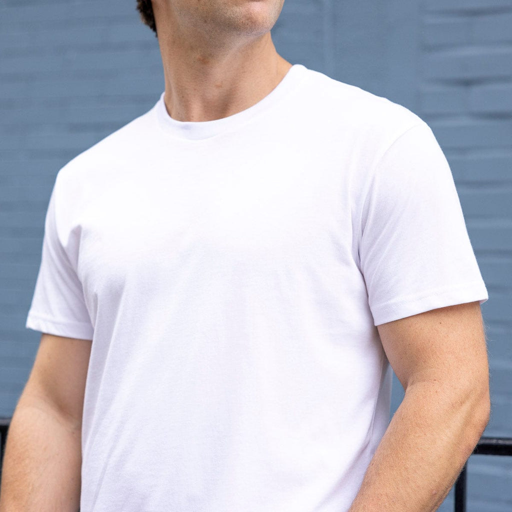 RSVLTS Solid White Crewneck Tee in White — detail 5