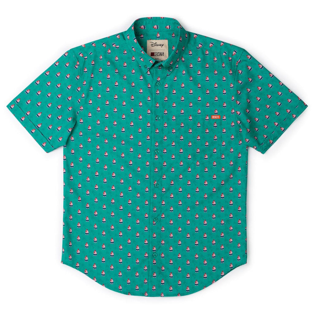 RSVLTS Ice Cream Man KUNUFLEX Short Sleeve Shirt in Green — detail 9
