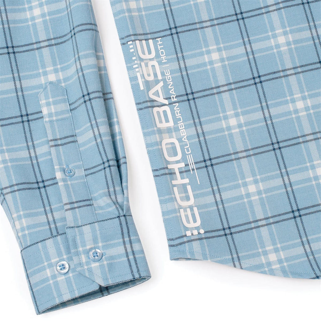 RSVLTS Battle of Hoth BorlandFlex Long Sleeve Flannel in Blue — detail 3
