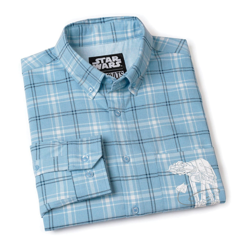 RSVLTS Battle of Hoth BorlandFlex Long Sleeve Flannel in Blue — detail 9