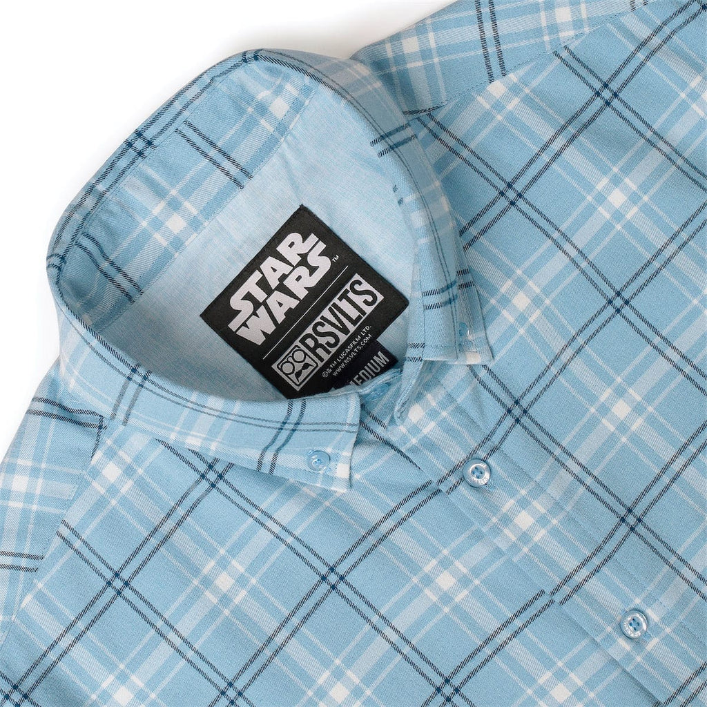 RSVLTS Battle of Hoth BorlandFlex Long Sleeve Flannel in Blue — detail 7