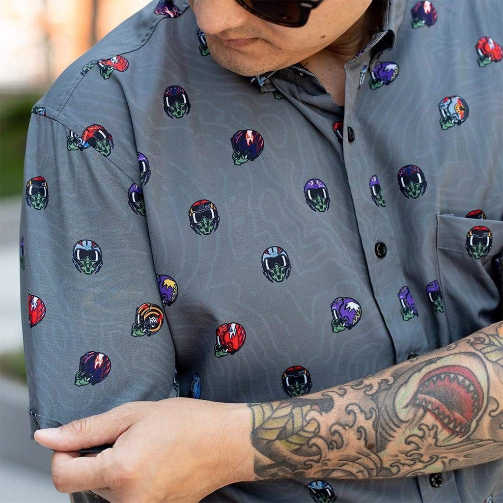 RSVLTS Best of the Best KUNUFLEX Short Sleeve Shirt in Gray — detail 7