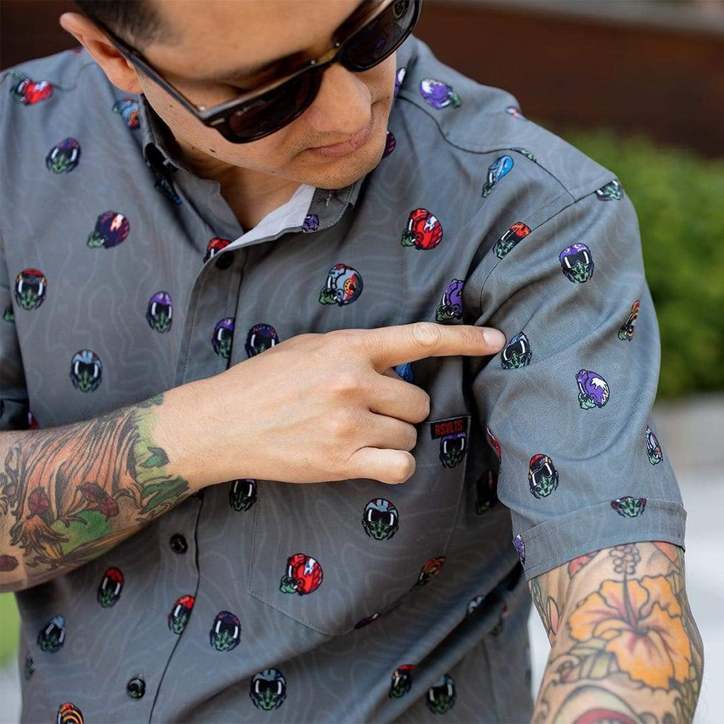 RSVLTS Best of the Best KUNUFLEX Short Sleeve Shirt in Gray — detail 8
