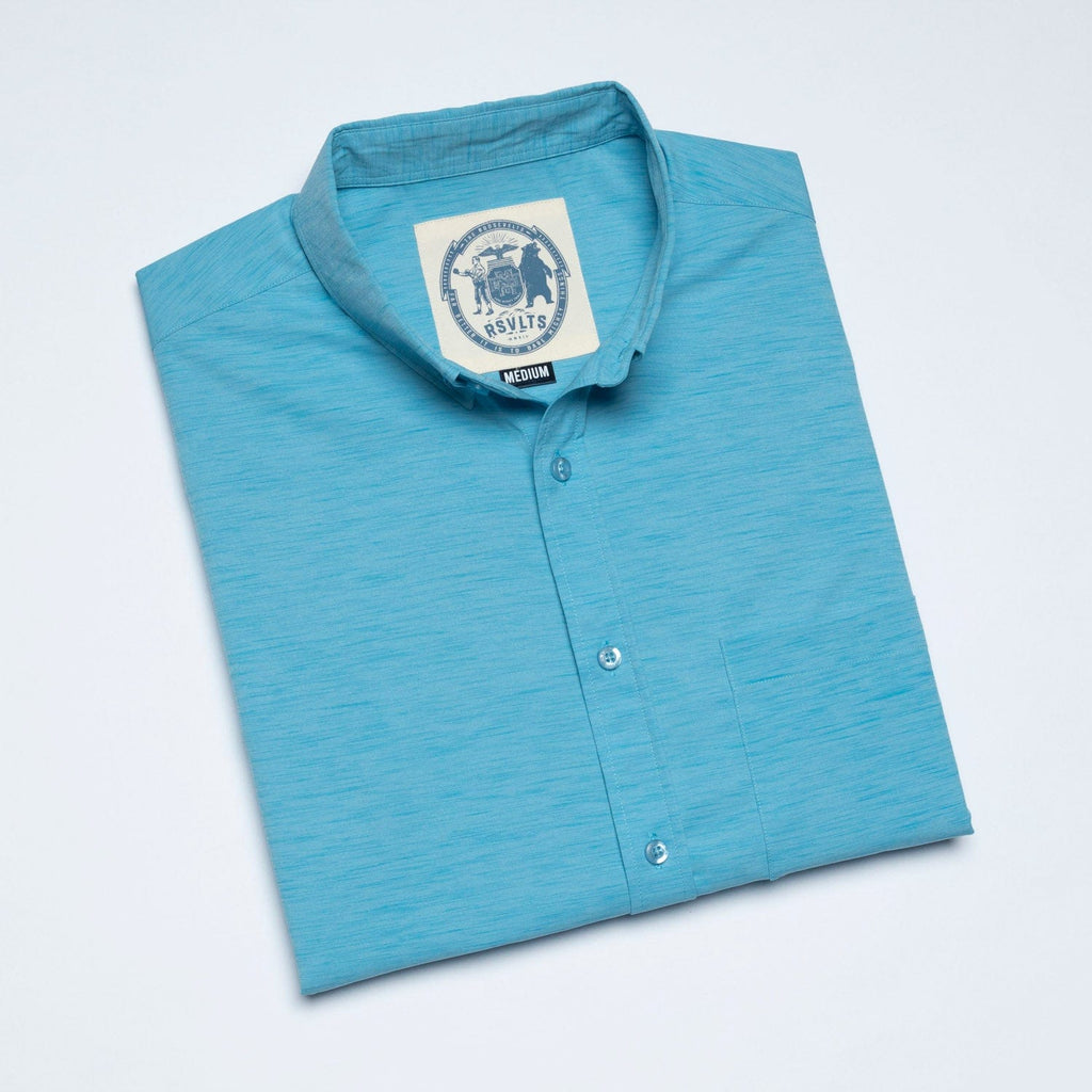 RSVLTS Sky High KUNUFLEX Short Sleeve Shirt in Blue — detail 12