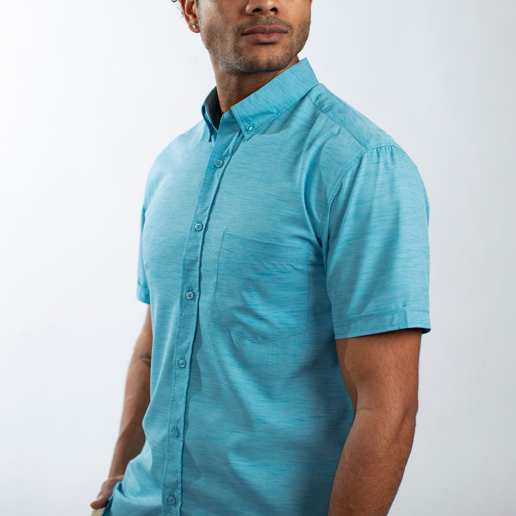 RSVLTS Sky High KUNUFLEX Short Sleeve Shirt in Blue — detail 11