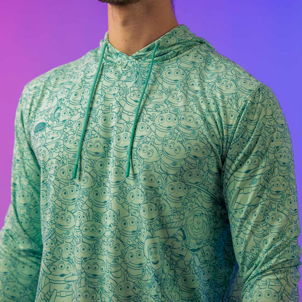 RSVLTS The Crane Escape Performance Hoodie in Green — detail 5