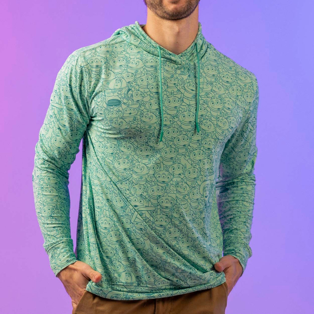 RSVLTS The Crane Escape Performance Hoodie in Green — detail 7