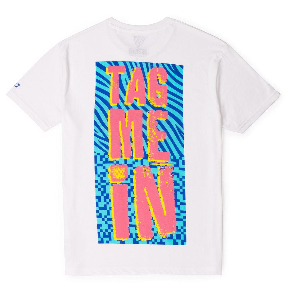 RSVLTS Tag Me In Crewneck Tee in White — front view