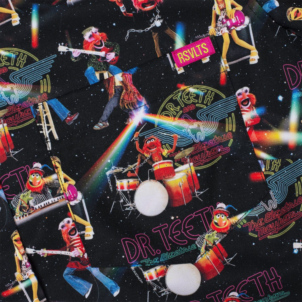 RSVLTS Muppet Music Mayhem Women's KUNUFLEX Short Sleeve Shirt in Black — detail 7