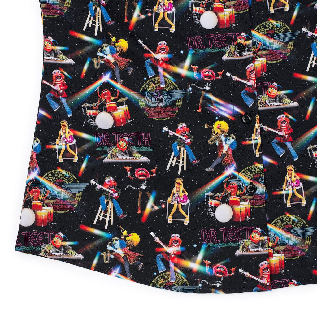 RSVLTS Muppet Music Mayhem Women's KUNUFLEX Short Sleeve Shirt in Black — detail 10