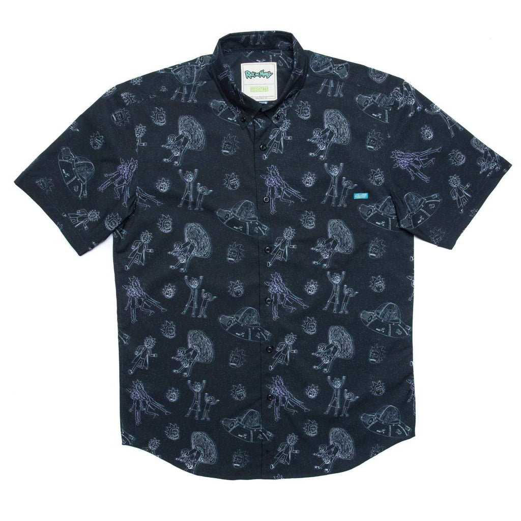 RSVLTS Holographrick KUNUFLEX Short Sleeve Shirt in Gray — detail 2