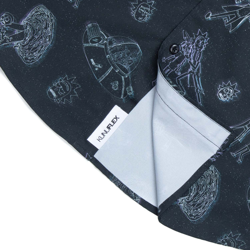 RSVLTS Holographrick KUNUFLEX Short Sleeve Shirt in Gray — detail 11