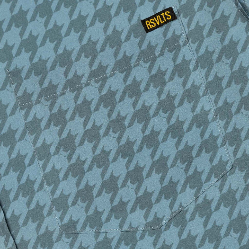 RSVLTS Batfang KUNUFLEX Short Sleeve Shirt in Blue — detail 5