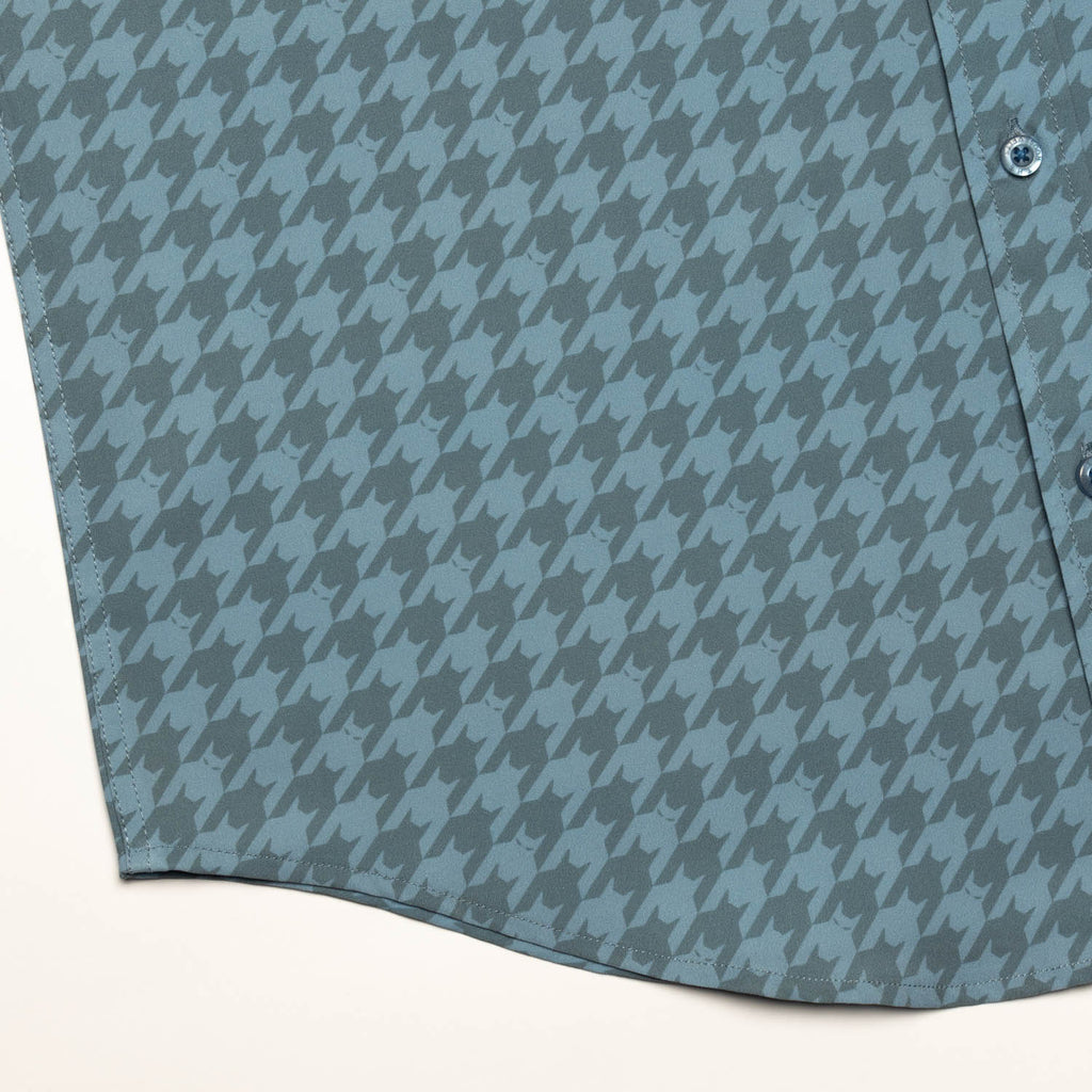 RSVLTS Batfang KUNUFLEX Short Sleeve Shirt in Blue — detail 3