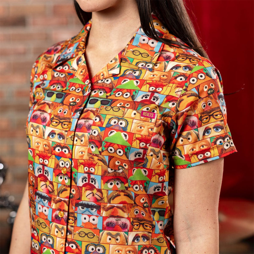 RSVLTS Muppet Vision Women's KUNUFLEX Short Sleeve Shirt in Multicolor — detail 6