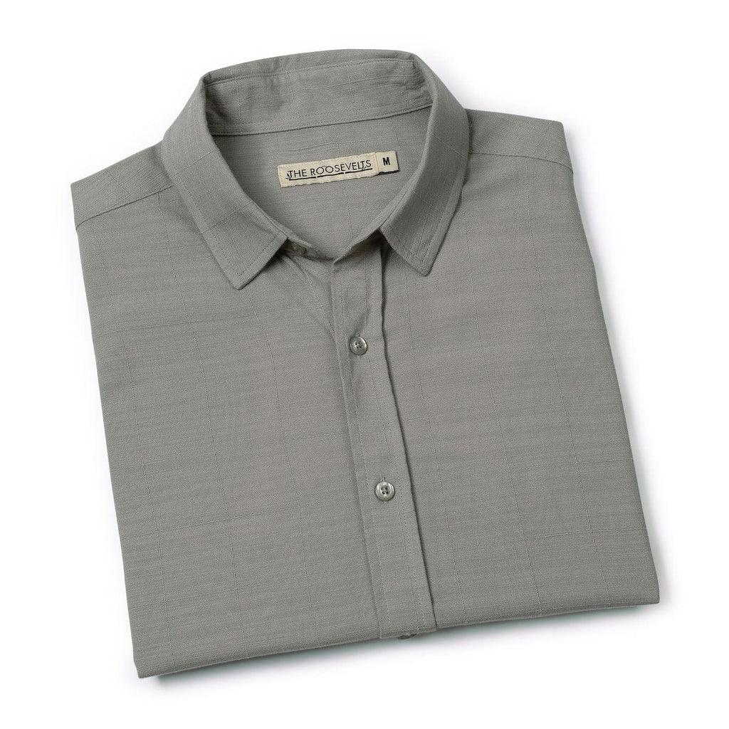 RSVLTS Volcanic Ash Bamboo Short Sleeve Shirt in Gray — detail 10