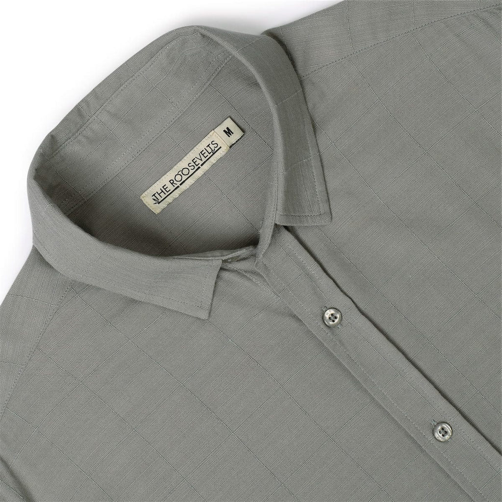 RSVLTS Volcanic Ash Bamboo Short Sleeve Shirt in Gray — detail 8