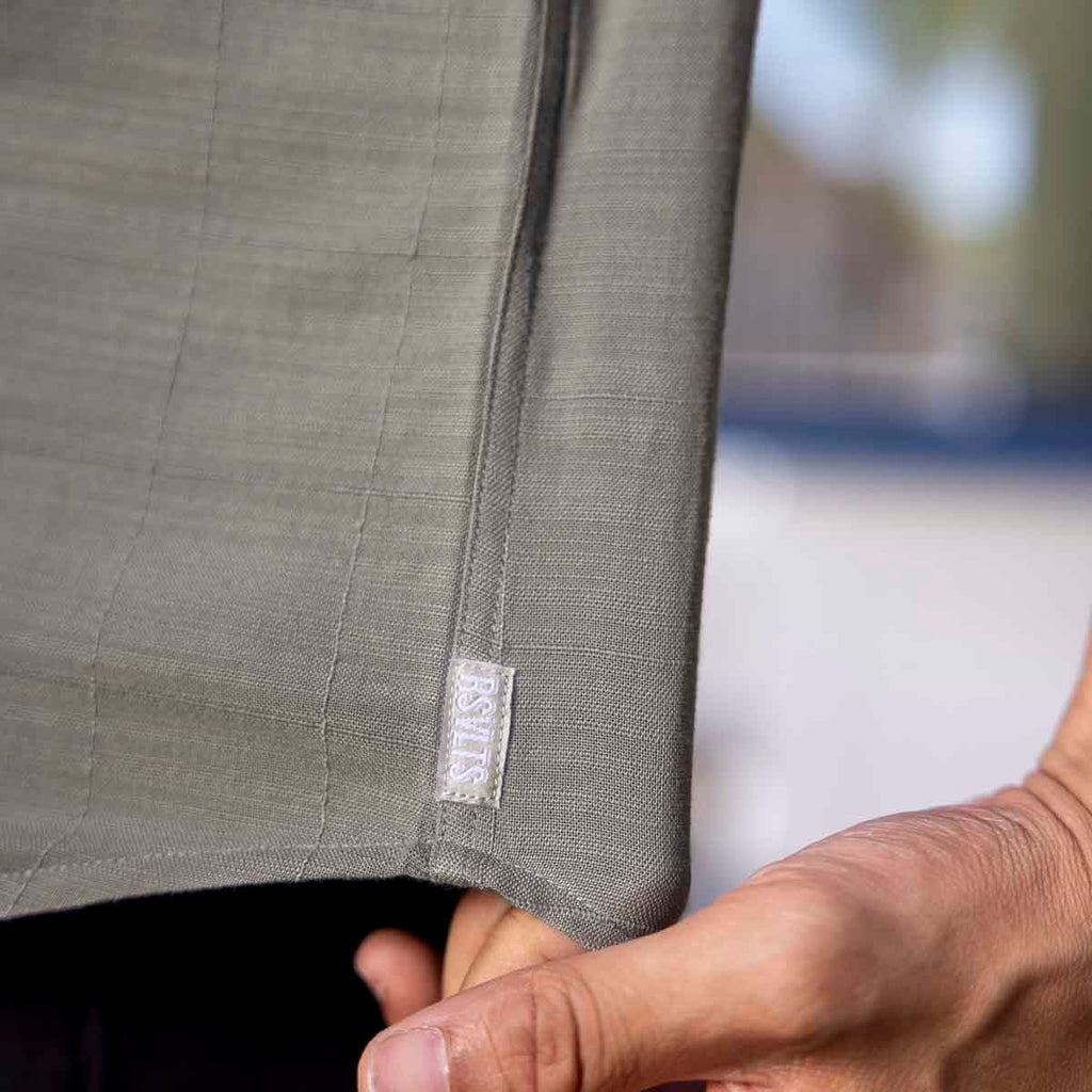 RSVLTS Volcanic Ash Bamboo Short Sleeve Shirt in Gray — detail 4