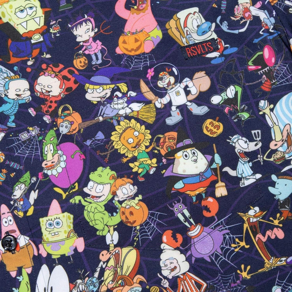 RSVLTS Spooky Mashup KUNUFLEX Short Sleeve Shirt in Purple — detail 7