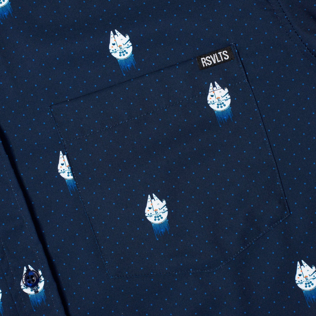 RSVLTS 12 Parsecs KUNUFLEX Short Sleeve Shirt in Blue — detail 8